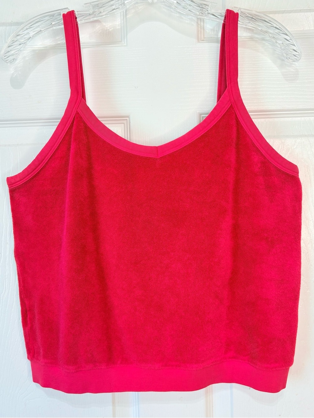 SUZIE KONDI Red Terry Cloth Tank Top Large